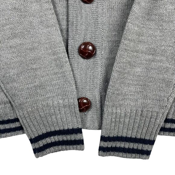 Brave Soul Men’s Knit Cardigan Sweater XL Gray Shawl Collar Button Front Classic - Picture 5 of 9